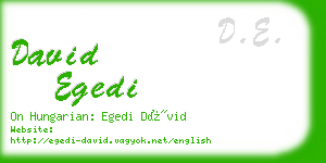 david egedi business card